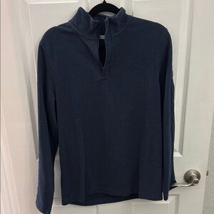 Calvin Klein Navy Quarter Zip Pullover Top